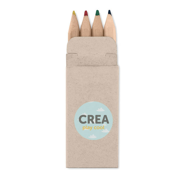Branded 4 mini coloured pencils