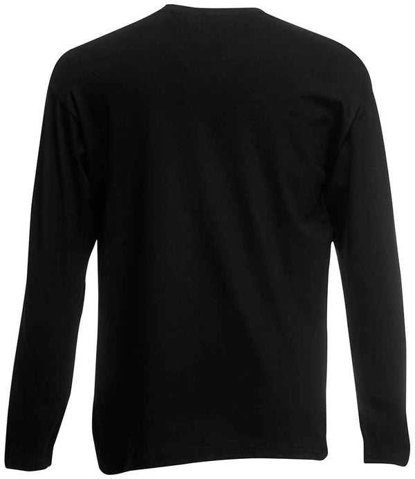 Fruit of the Loom Long Sleeve Value T-Shirt Black