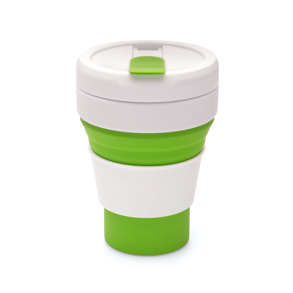Branded Pocket Cup 355ml collapsible silicone body cup