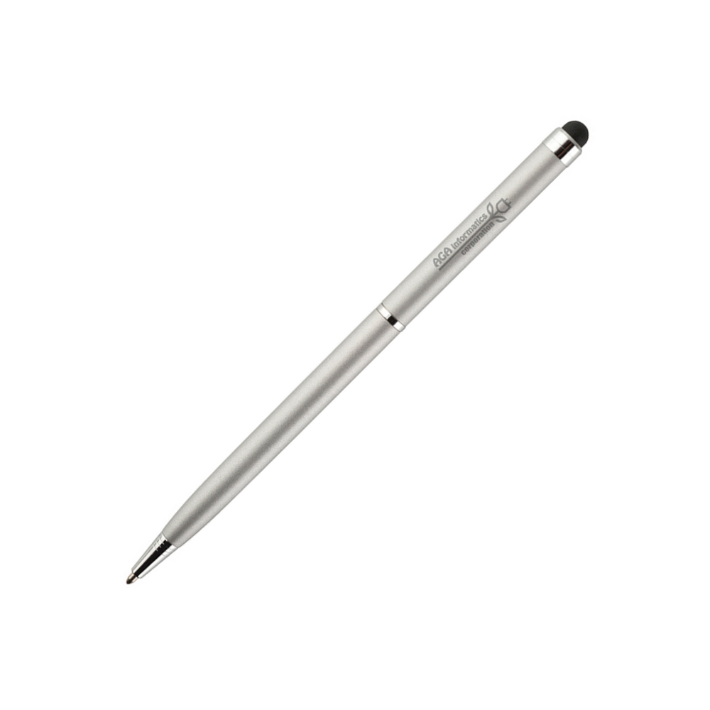 BIC® Sleek Stylus Matt Pen Matt Silver with Black Ink