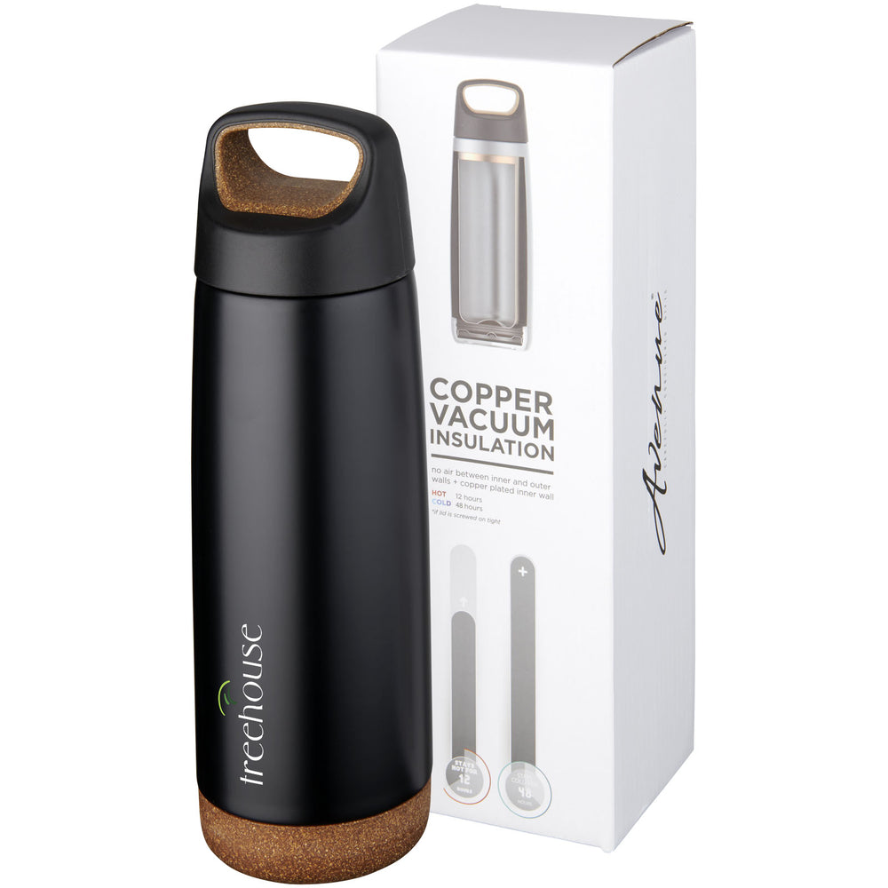Branded Valhalla 600 ml copper vacuum insulated water bottle