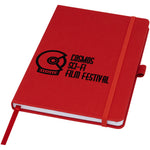 Branded Honua A5 recycled paper notebook with recycled PET cover