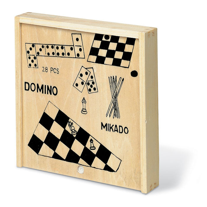 Branded 4 games in wooden box