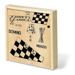 Branded 4 games in wooden box