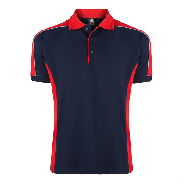 Orn Avocet Two Tone Poloshirt Navy/Red