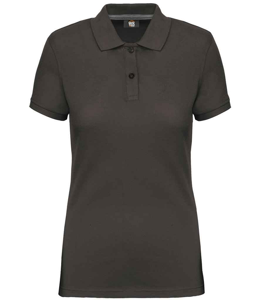 WK Designed to Work Ladies Anti-Bacterial Piqué Polo Shirt Dark Grey