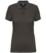WK Designed to Work Ladies Anti-Bacterial Piqué Polo Shirt Dark Grey