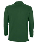SOL'S Winter II Long Sleeve Cotton Piqué Polo Shirt Golf Green