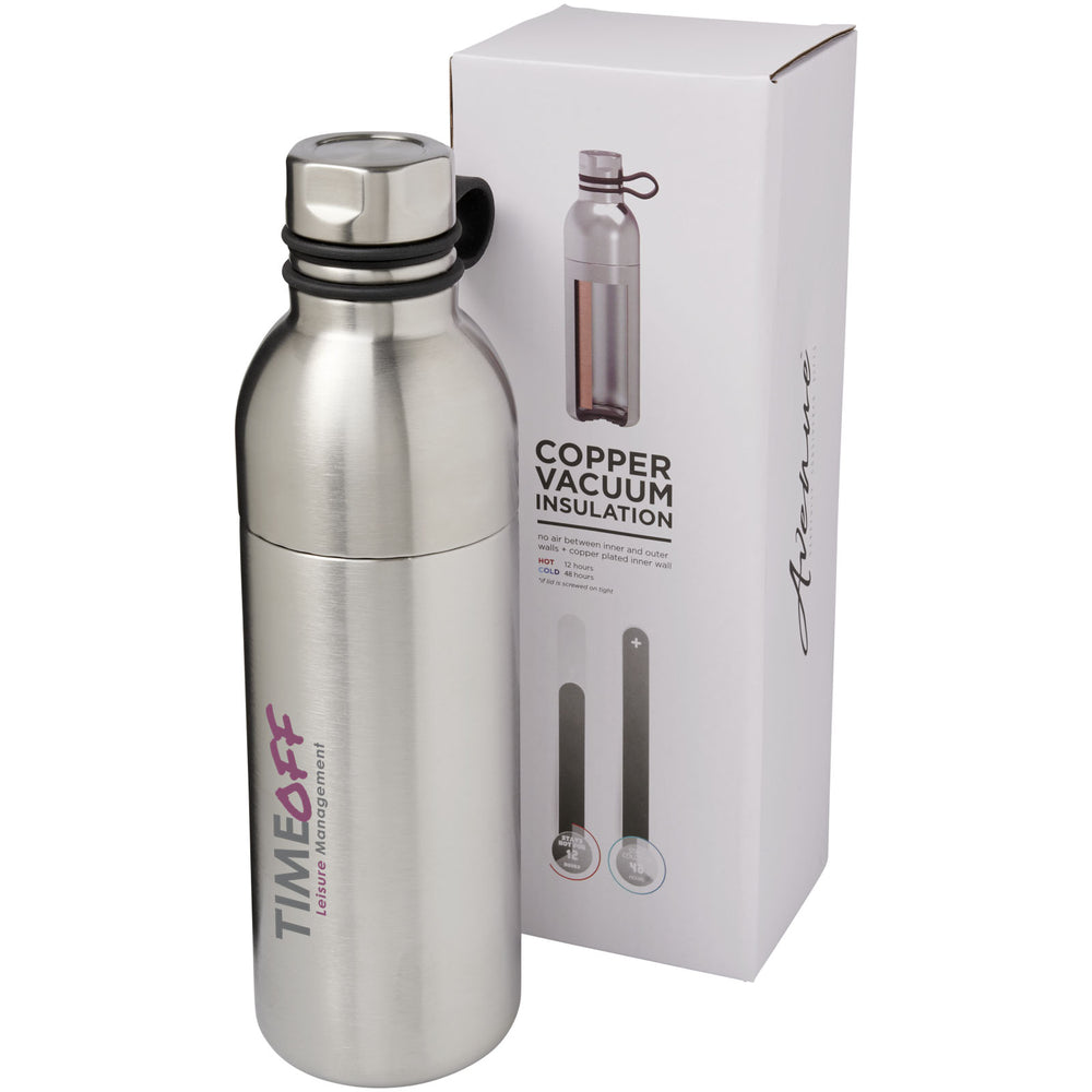 Branded Koln 590 ml copper vacuum insulated sport bottle
