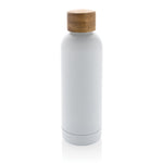 Wood RCS certified recycled stainless steel vacuum bottle