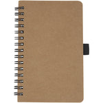 Branded Cobble A6 wire-o recycled cardboard notebook with stone paper