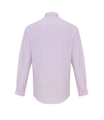 Premier Long Sleeve Striped Oxford Shirt White/Pink