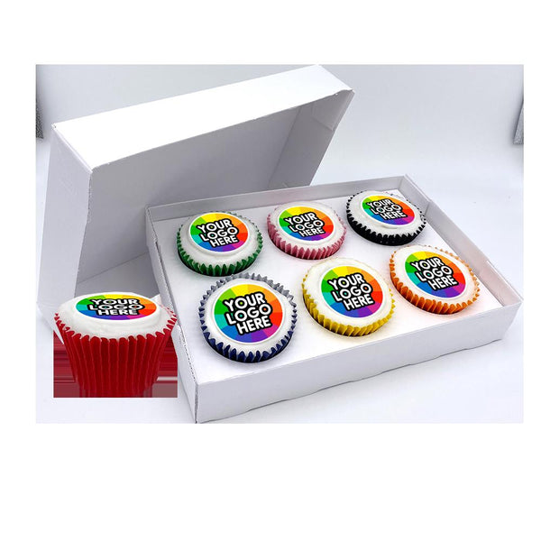 Branded Iced Filled Cupcake Giftbox - 6 Pack