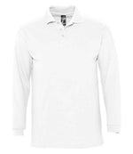 SOL'S Winter II Long Sleeve Cotton Piqué Polo Shirt White