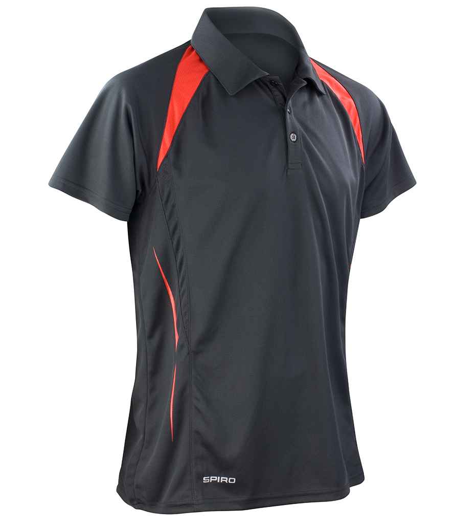 Spiro Team Spirit Polo Shirt Black/Red