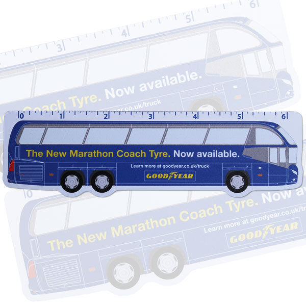 6" Promotional Ruler which is Cut to Shape and Printed 2 Sides