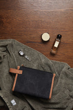 Branded VINGA Bosler GRS recycled canvas toiletry bag