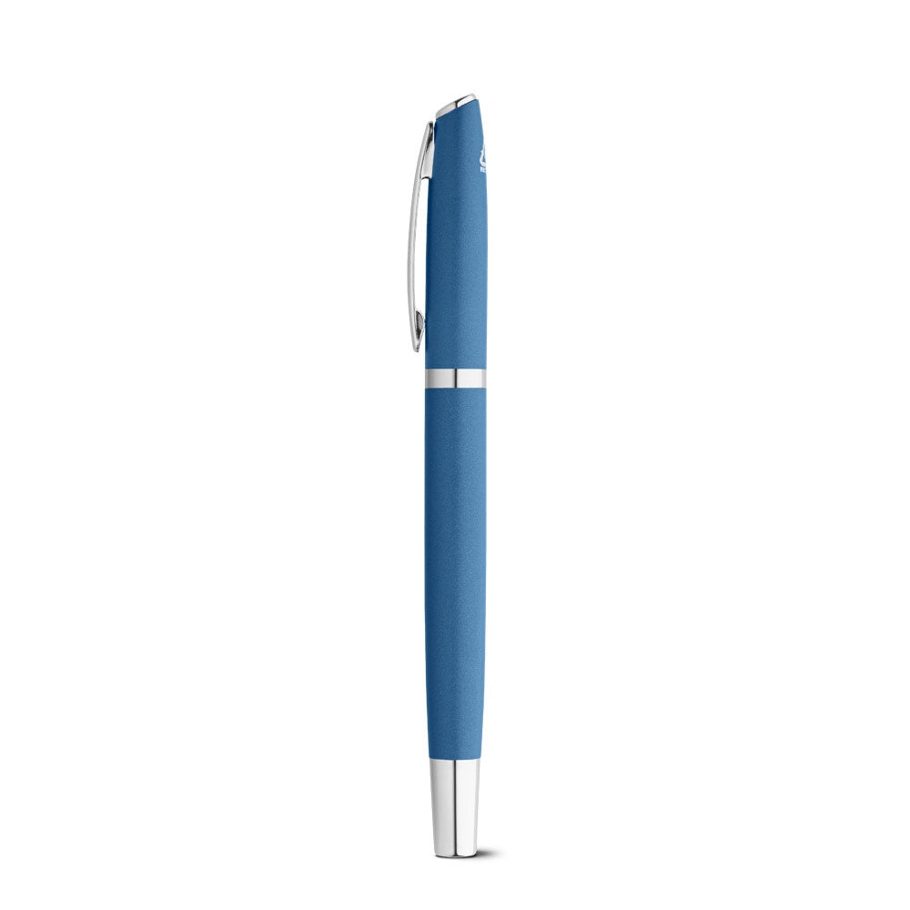 RE-LANDO-SET. Roller and ball pen set with 100% recycled aluminium body