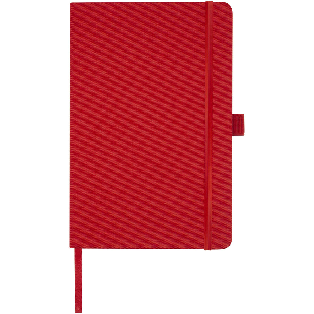 Branded Honua A5 recycled paper notebook with recycled PET cover