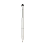 Branded Kymi RCS certified recycled aluminium pen with stylus