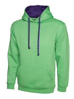 Branded Contrast Hooded Sweatshirt