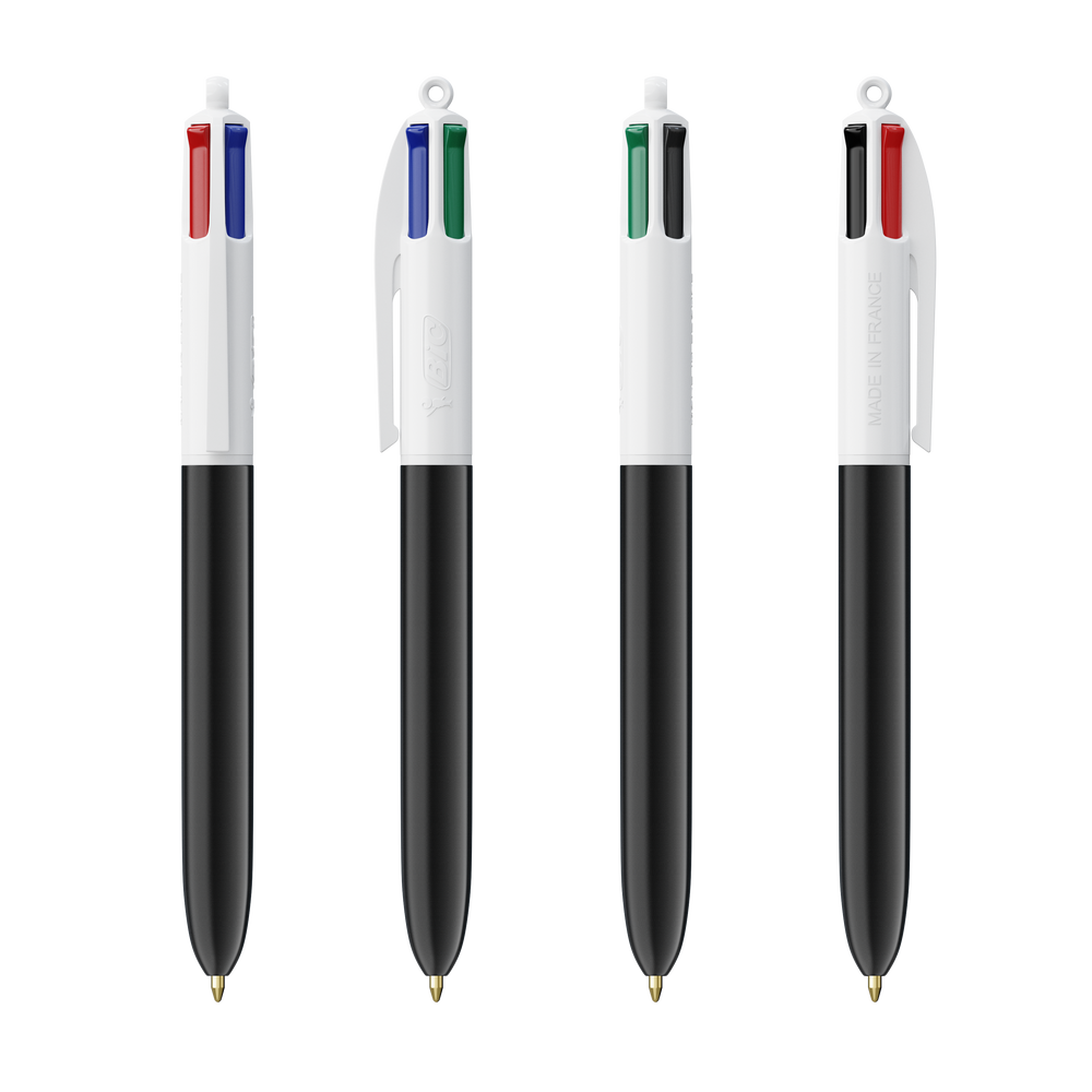 BIC® 4 Colours ballpen White/Black