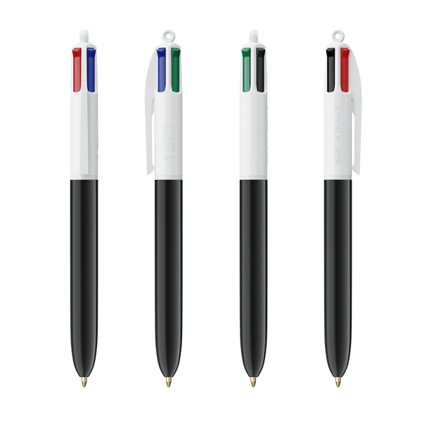BIC® 4 Colours ballpen White/Black