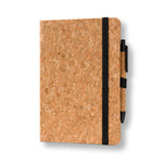 Branded A5 cork notebook with pen