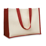 Jute and canvas shopping bag