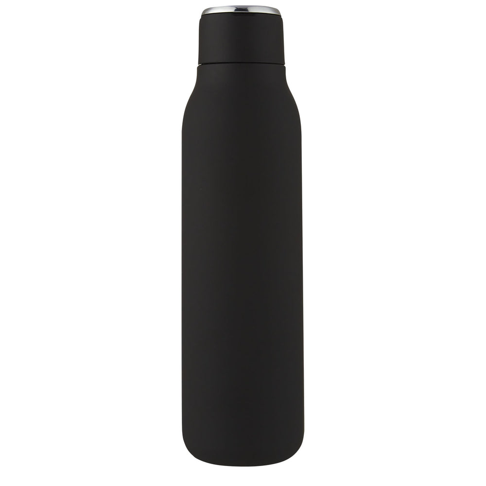Branded Marka 600 ml copper vacuum insulated bottle with metal loop