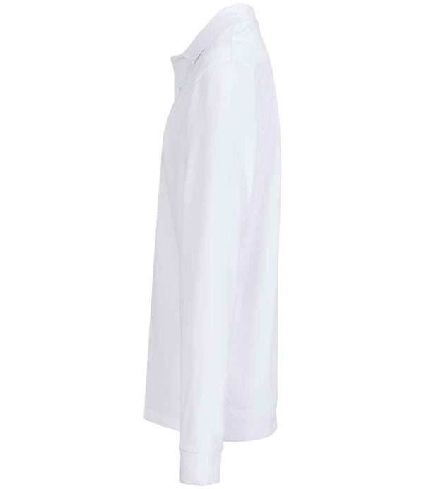 SOL'S Unisex Pacific Long Sleeve Piqué Polo Shirt White