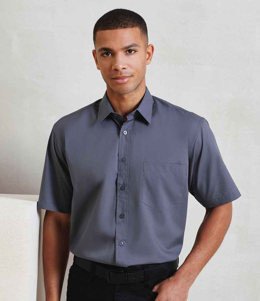 Premier Short Sleeve Poplin Shirt Steel