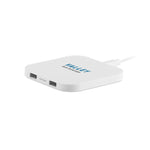 Branded Wireless charging pad USB Hub 5W
