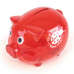 Branded Translucent Plastic Pig Shaped Piggy Bank