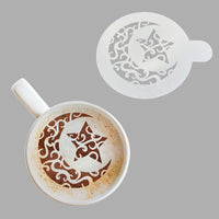 Laser Engraved Coffee Stencil Duster - 100mm x 120mm