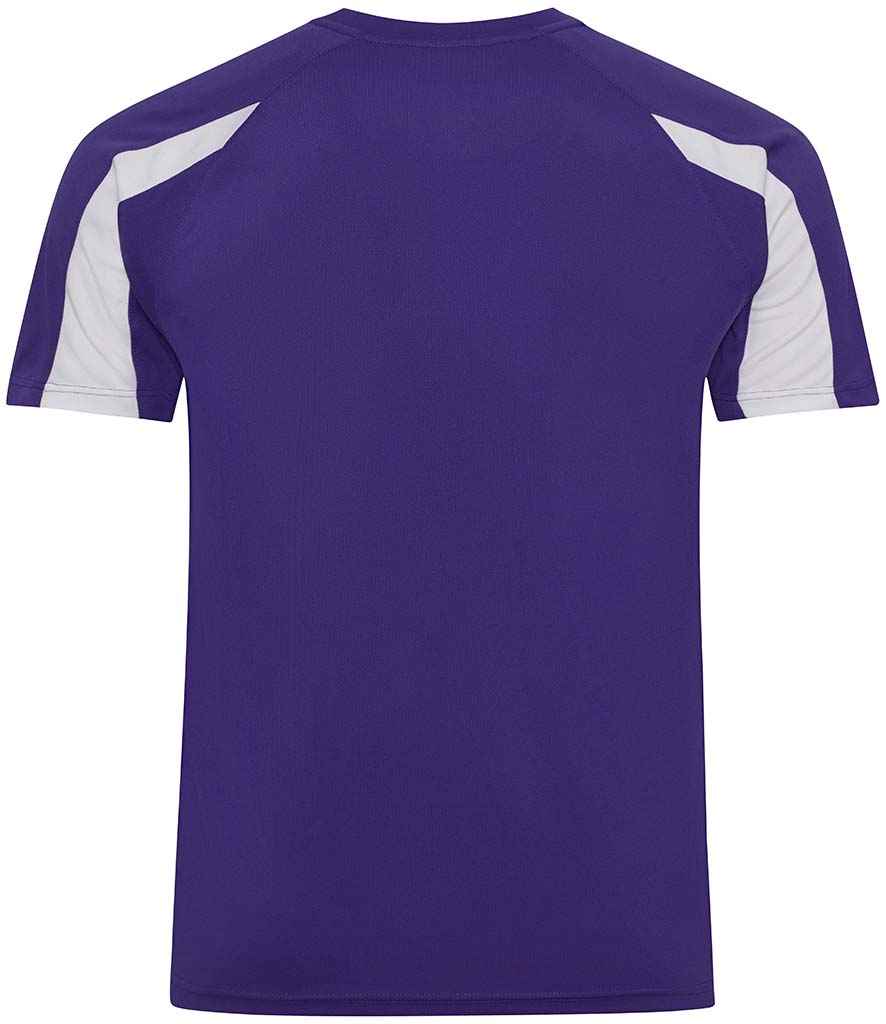AWDis Cool Contrast Wicking T-Shirt Purple/Arctic White