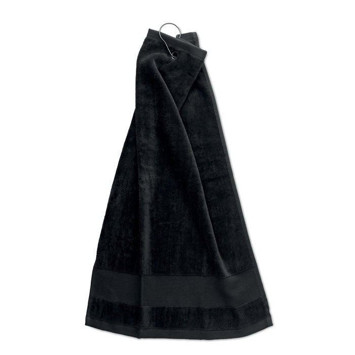 Branded Cotton golf towel with hanger