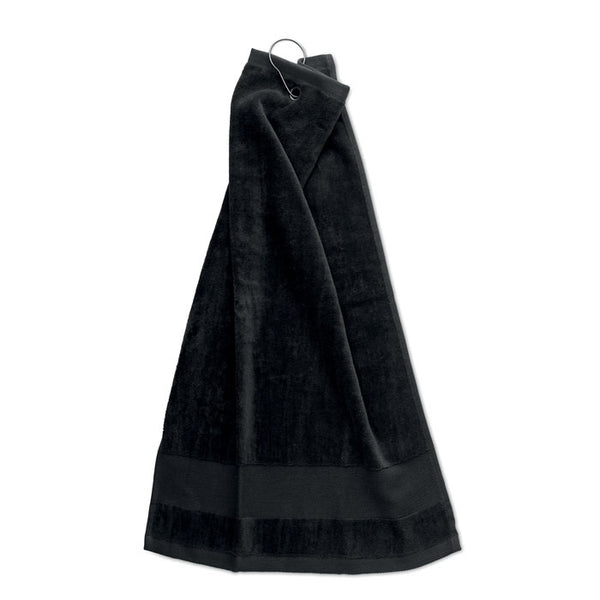 Branded Cotton golf towel with hanger