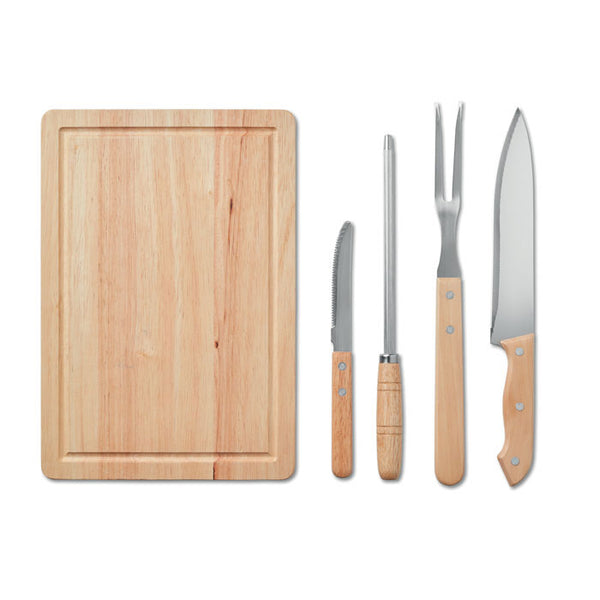 Branded Set of 4 BBQ Grilling accessories