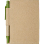 Branded Nansladron Cardboard notebook with ballpen