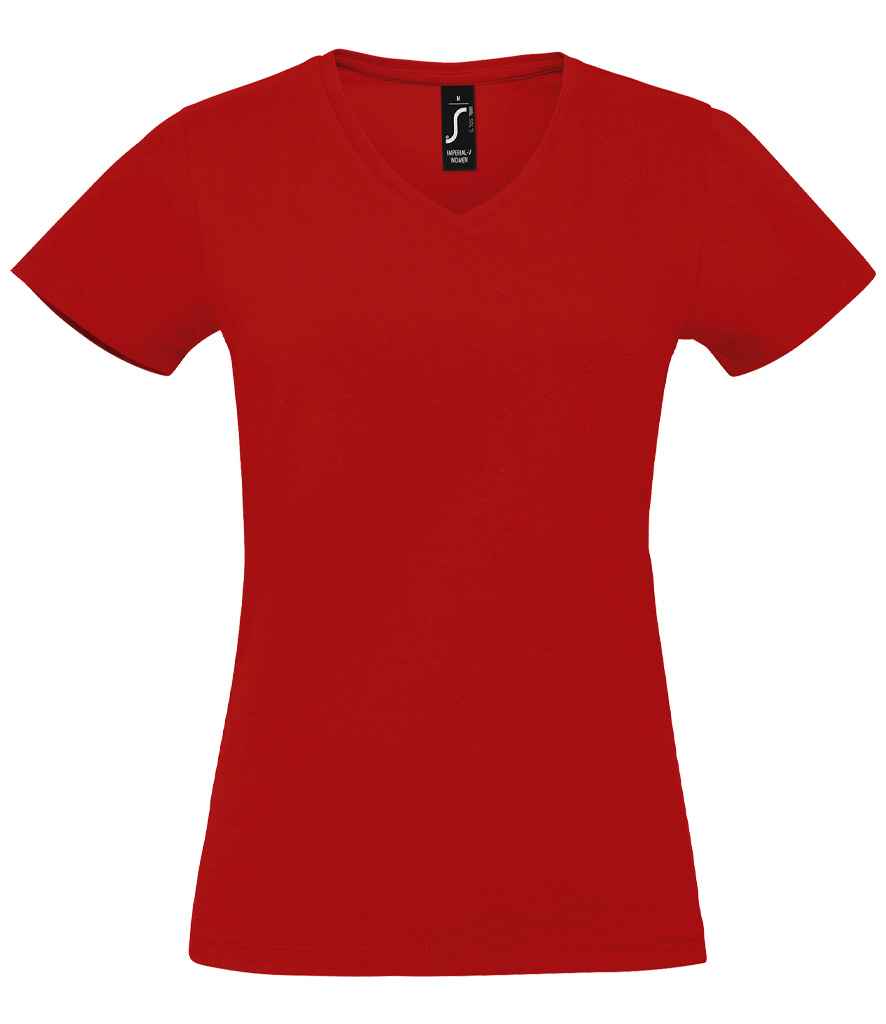SOL'S Ladies Imperial V Neck T-Shirt Red
