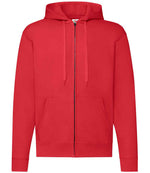 Fruit of the Loom Classic Zip Hooded Sweatshirt Red