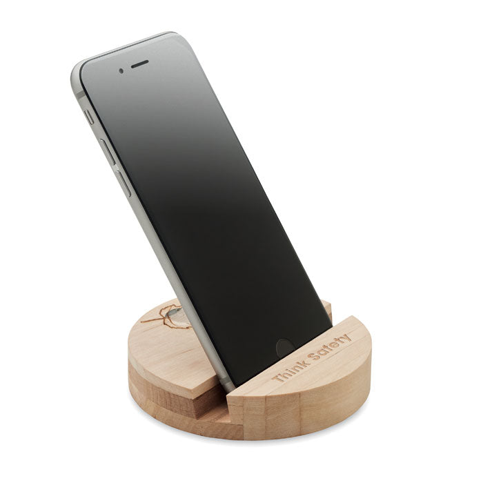 Wood phone stand with Seeds