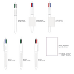 BIC® 4 Colours ballpen White/Yellow