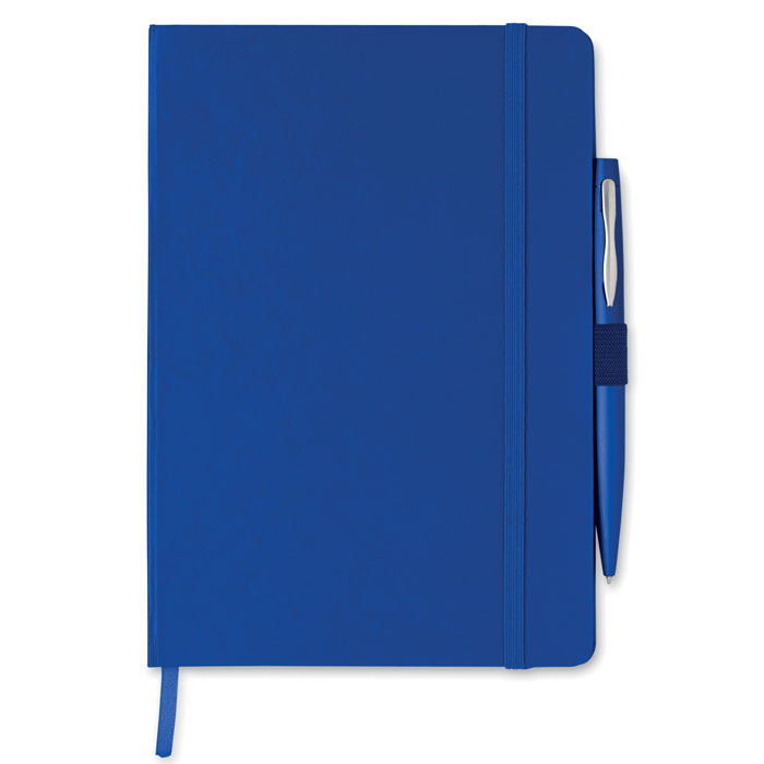 Branded A5 notebook with pen 72 lined