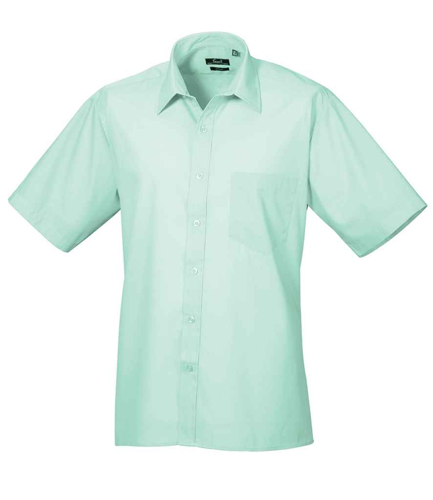 Premier Short Sleeve Poplin Shirt Aqua