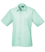 Premier Short Sleeve Poplin Shirt Aqua