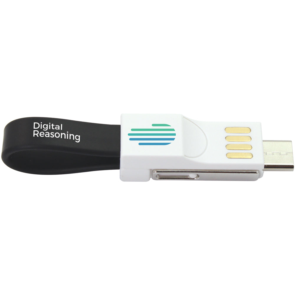 Magnetic Slide v1 USB Cable Keyring - 3-in-1