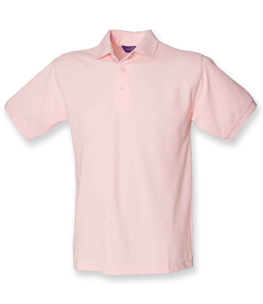 Henbury Heavy Poly/Cotton Piqué Polo Shirt Pink