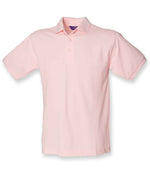 Henbury Heavy Poly/Cotton Piqué Polo Shirt Pink